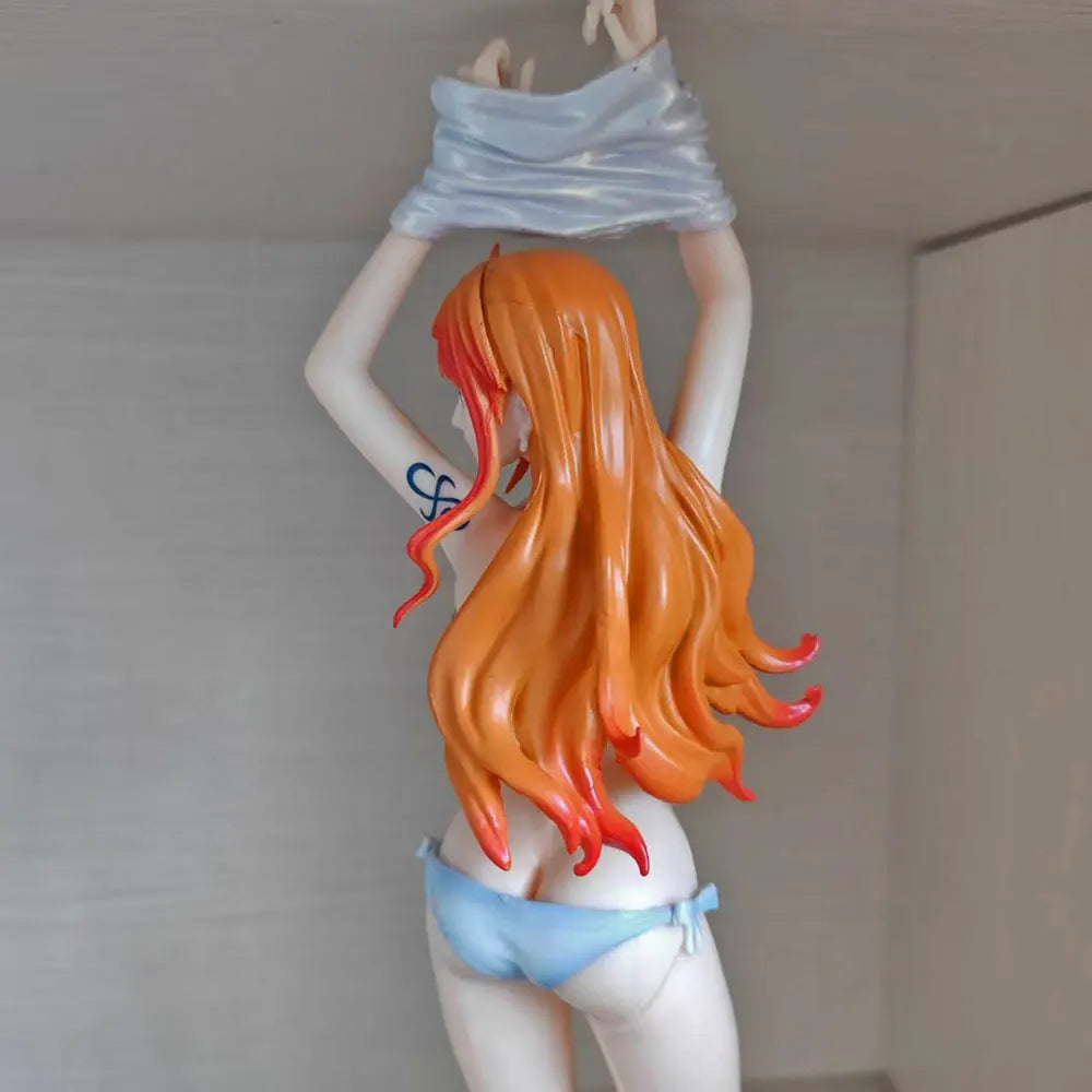 34cm/13.38in One Piece Anime Nami Figure Model Gk Statue Collectible Display for Desktop Decoration