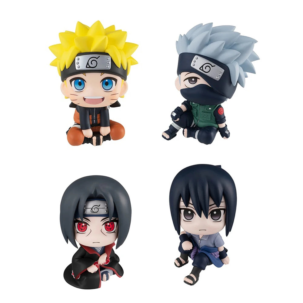 Kakashi Action Figure Q Naruto Anime Figure Toy Version Kawaii Sasuke Itachi Figurine Car Decoration Collection Model Toys