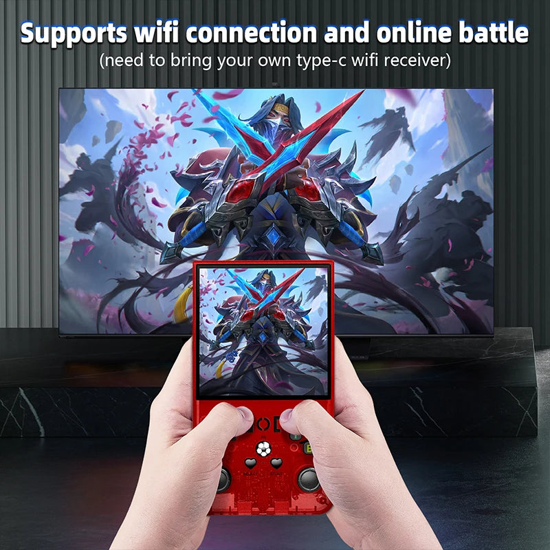 R36 Max Original Console Handheld Game Players 4inch IPS Screen Open Source Console Retro Pocket Video Player 64G/128G Fast Ship