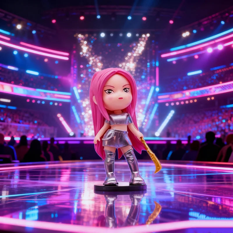 6-teiliges Set Neue Kpop Demon Hunters Figurenserie Anime Handgefertigtes Modell Trendige Schlafzimmerdekoration Junge Mädchen Geschenkbox