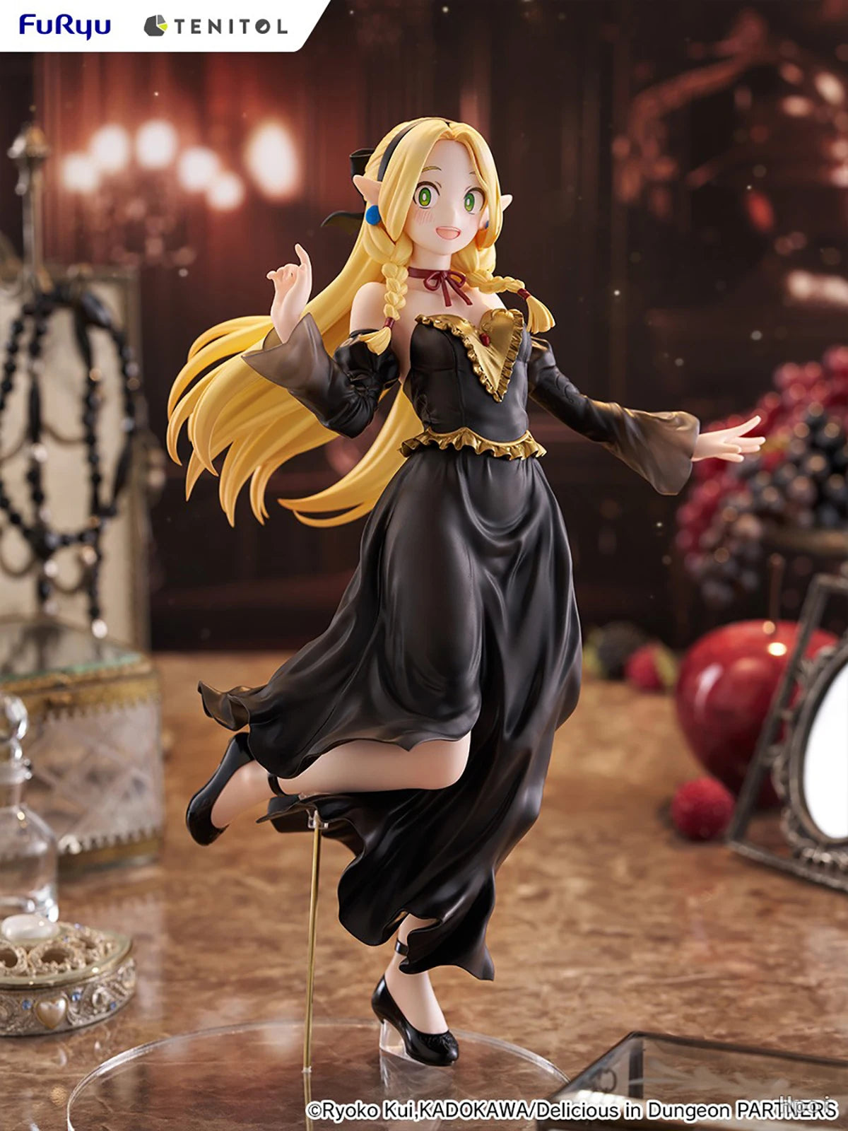 Original Genuine FuRyu Prepainted Tenitol Tall Dungeon Meshi Marcille Donato Falin Touden Dress Style Ver. H=300mm Anime Figure