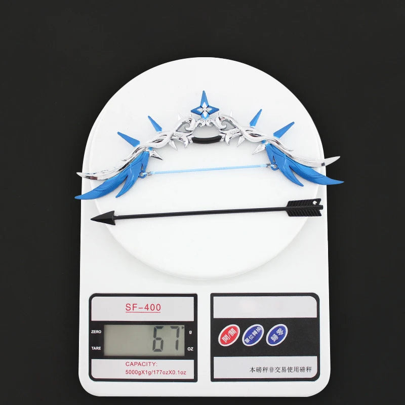 17 см модели оръжия, лък, полярна звезда, аниме фигурки за игри, Tartaglia, пет ексклузивни периферни устройства, материал от цинкова сплав, колекционерски играчки