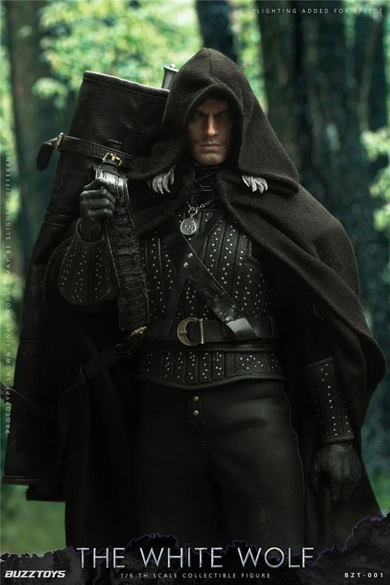 BUZZTOYS BUZ001 1/6 Male White Wolf Geralt High Quality Model Full Set 12'' Action Figure Soldier In Stock For Fans Collection