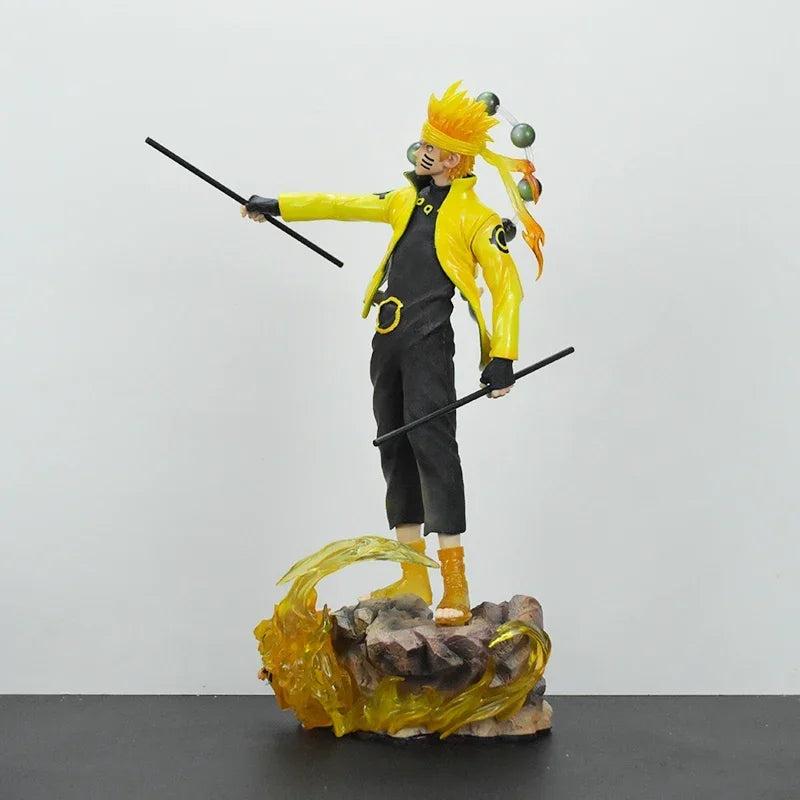 27cm Anime Uchiha Sasuke Statue Naruto Fighting Figurs GK Uzumaki Figures Shippuden Model PVC Collection Model Perimeter Toys