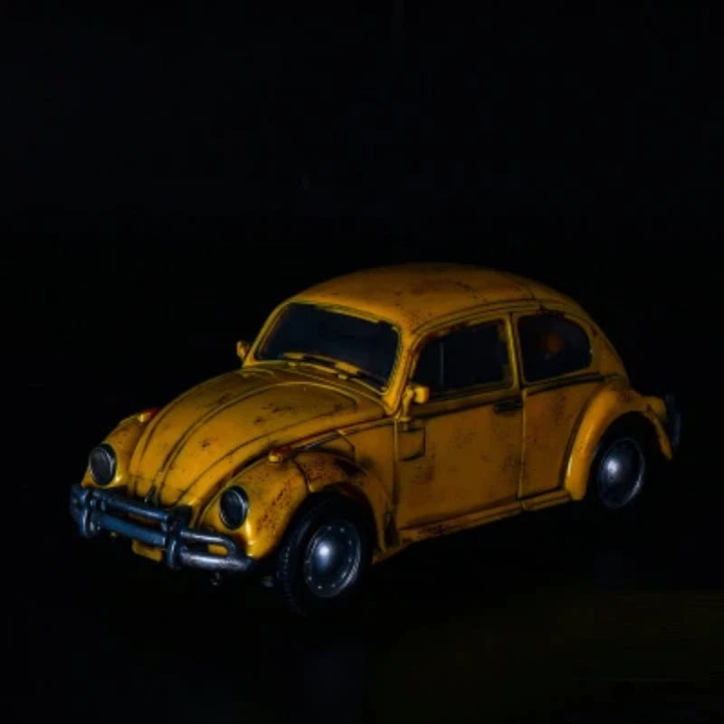 Transformable Robot 21cm Bumblebee Alloy Painted Action Figure Collectible Toy Battle Damaged Car Model Desk Ornament Boy Gift