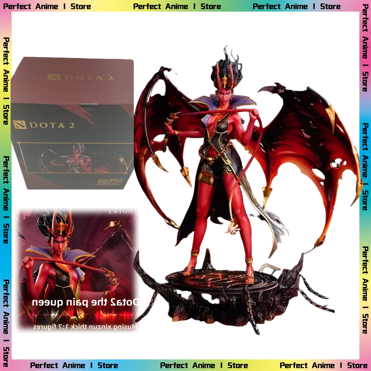 DOTA2 Queen of Pain, The New Demon King 1/7 Statue, Figur, Leuchtsockel, zeitlich begrenzte Kollektion, Modellfigur