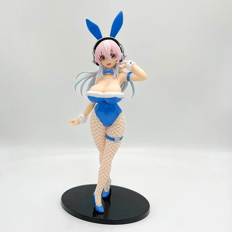 21cm Super Sonico Bikini Sexy Anime Girl Figure FuRyu BiCute Bunnies Super Sonico Action Figure Adult Collectible Model Doll Toy