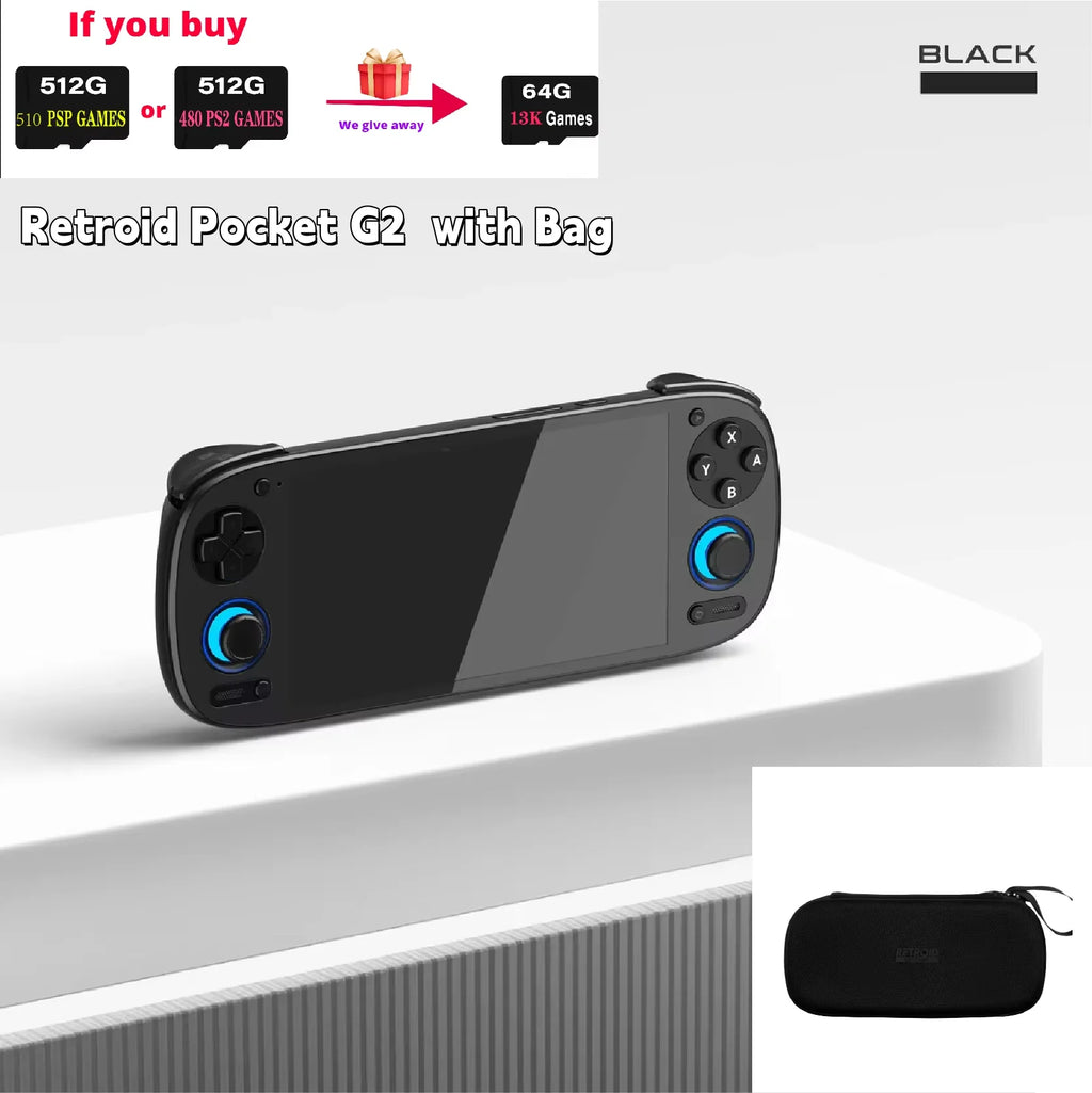 Retroid Pocket G2  Android Game Console 5.5Inch 1080P AMOLED Screen RP G2 Hall-Effect Joystick 5000mAh Handheld Consoles PSP PS2