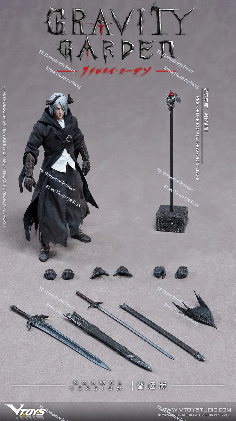 In Stock VTOYS Studio VSD009 1/12 Dragon Monster Hunter Gravity Garden 17cm Cloth Action Figure Long Sword Ornament Soldier