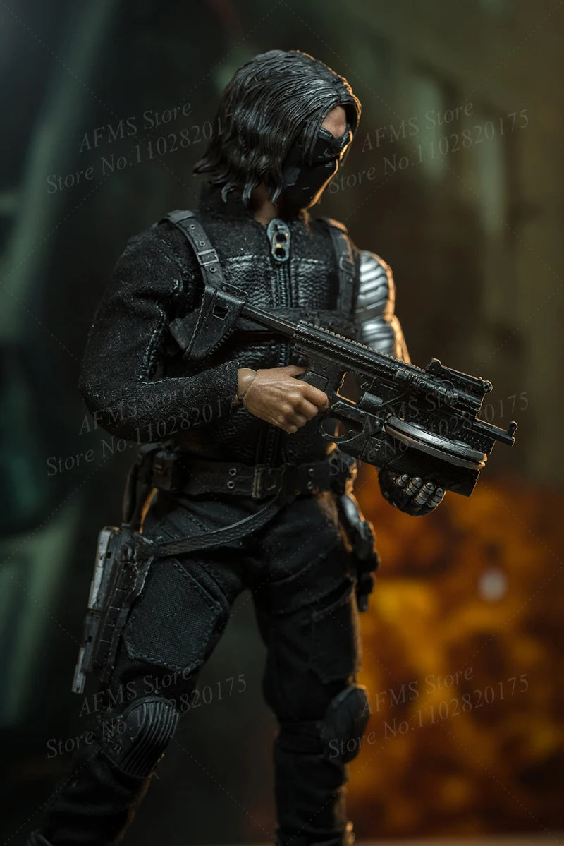 Nota Studio 1/12 Scale Collectible Figure Winter Soldier Bucky Barnes Masked Killer 6" Leather Deluxe Men Soldier Action Figure