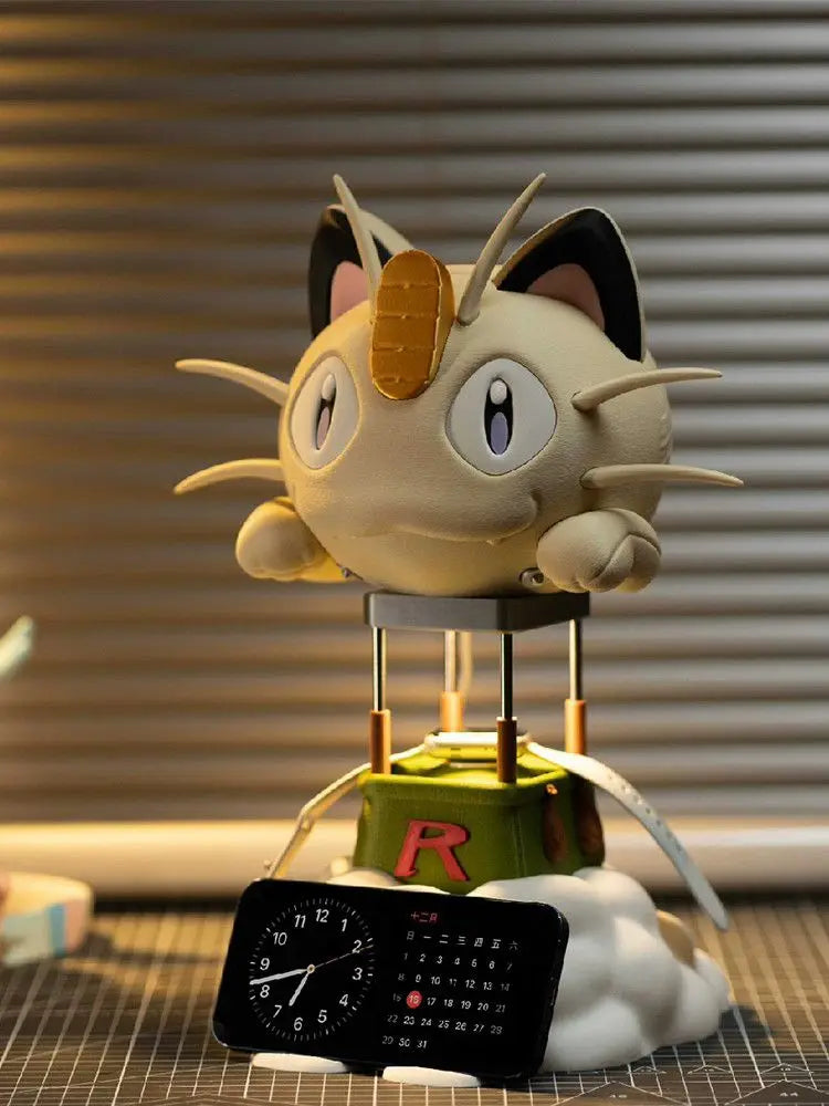 PokéMon Meowth Figure Meowth Night Light Figures Watch Mobile Phone Charger Action Figurine Room Decoration Doll Statue Kid Gift