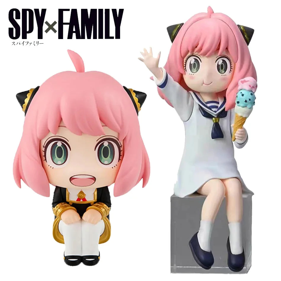 Anya Forger Spy Family Anime PVC Figure - Cute Collectible Model Desk Decoration Toy Gift for Anime Fans