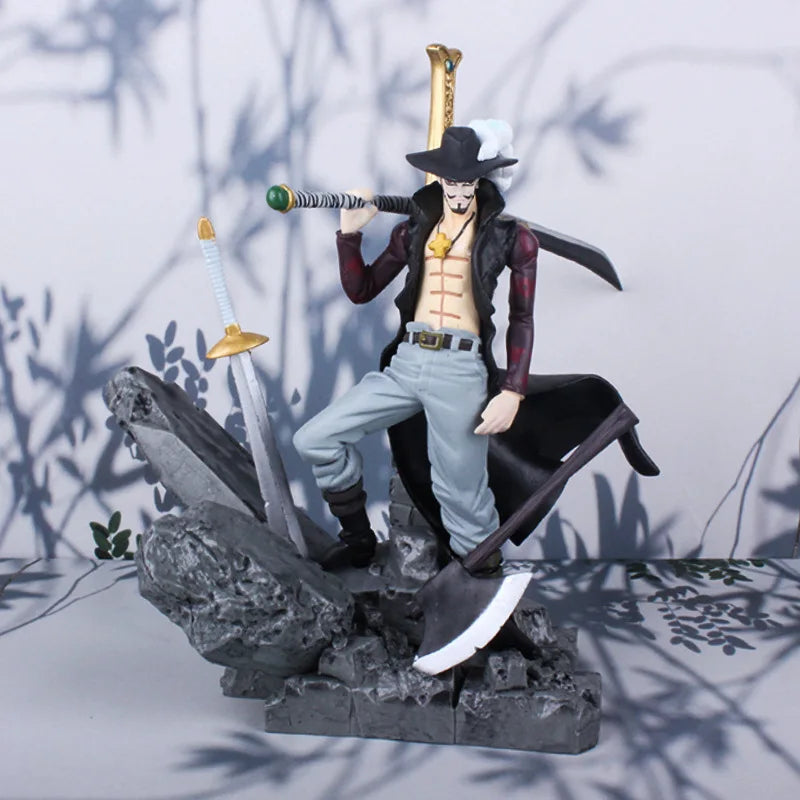 Cartoon One Piece Dracule Mihawk figurine Combat ver. PVC Anime Action Figure Collection Collectible Model Toys Gift