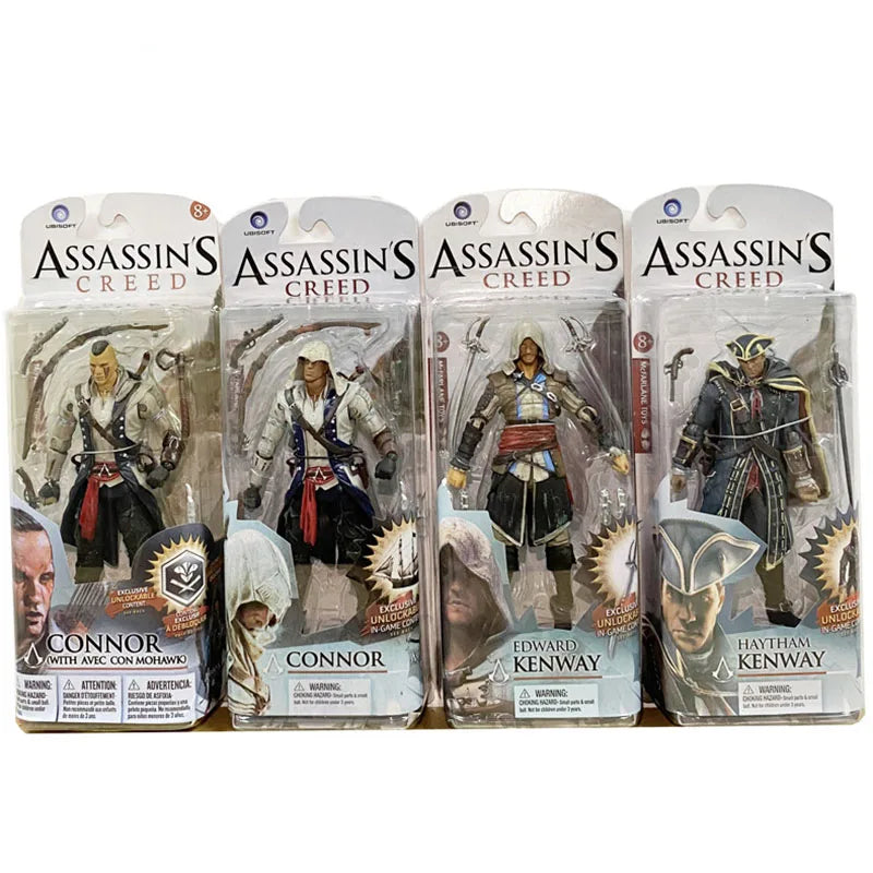 Game Assassins Creed Model Conner Edward Kenway Haytham Ezio Action Figure Manga Figurine Collection Figuras Peripheral Toys