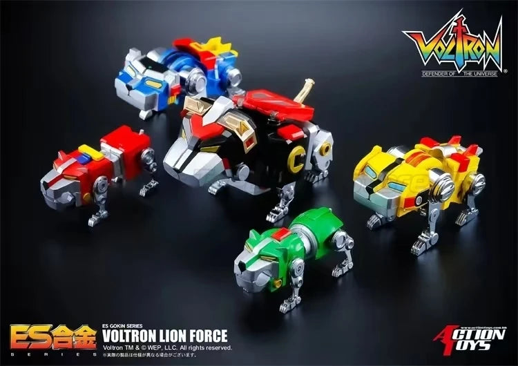 【MT】Action Toys ES Alloy Voltron Lion Force War God King Model Toy Mecha