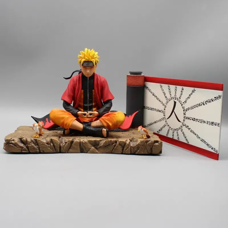 Uzumaki Naruto Anime-Figur, 16 cm große Actionfigur in Meditationshaltung, Sammlerstück, Geschenk für Anime-Fans