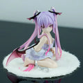 Generic Anime Girl Figure Succubus Pink Eve Sitting Noodle Stopper Boxed Collectible Desktop Decoration Model For Anime Fans
