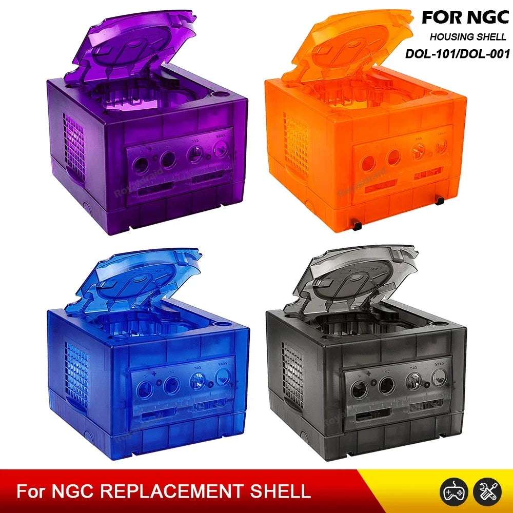 Transparent Black Blue Orange Purple Housing Replacement Shell Case For Nintend Gamecube NGC DOL-001 and DOL-101 Game Accssories