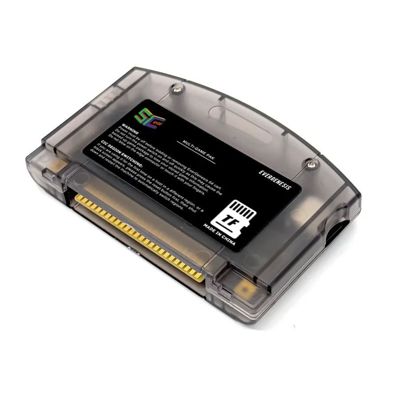 EVERGENESIS SC64 Open Source N64 800 in 1 Spielkassette für Nintendo 64 Spielkarte, kostenlose 16 GB Kartenkompatibilität, unterstützt 64DD