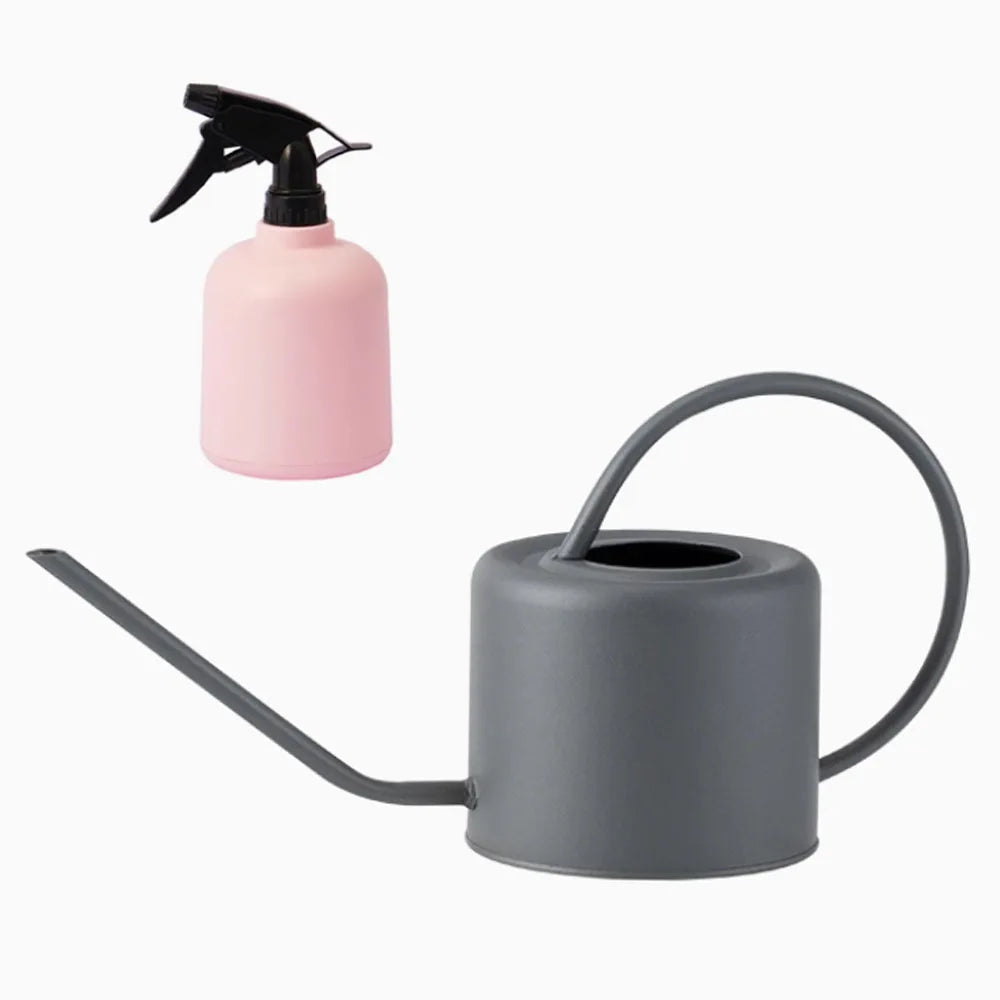 Long Spout  Leakproof Watering Can Stainless Steel Large Capacity Watering Pot 1.3L Comfortable Long Spout Watering Can Set