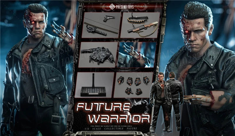 PRESENT TOYS PT-sp50 PT-sp51 1/6 Scale Collectible Figure Future Warrior T800 Arnold Schwarzenegger Full Set 12Inch Men Soldier