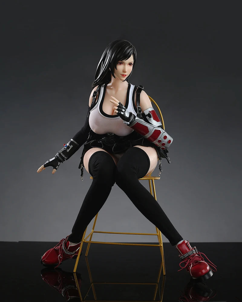 ROR 65cm Anime Doll - Tifa -Garage Kit/ Movable Robot Detachable Resin Head Sculpture/Beautiful Costume Toy Gift