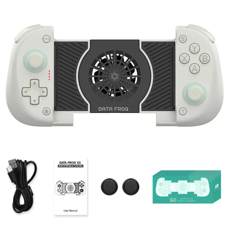 DATA FROG X3 Pro Wireless Mobile Gaming Controller for Smartphone Esports Gamepad with Dual Vibration Ergonomic Design