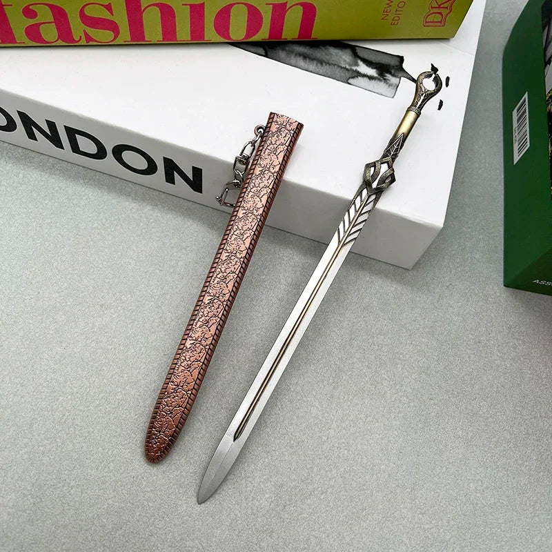 God of War Game Replica Metal Weapon Model Set Kratos Action Figure Accessory Retro Collectible Desktop Decorations Toy Boy Gift