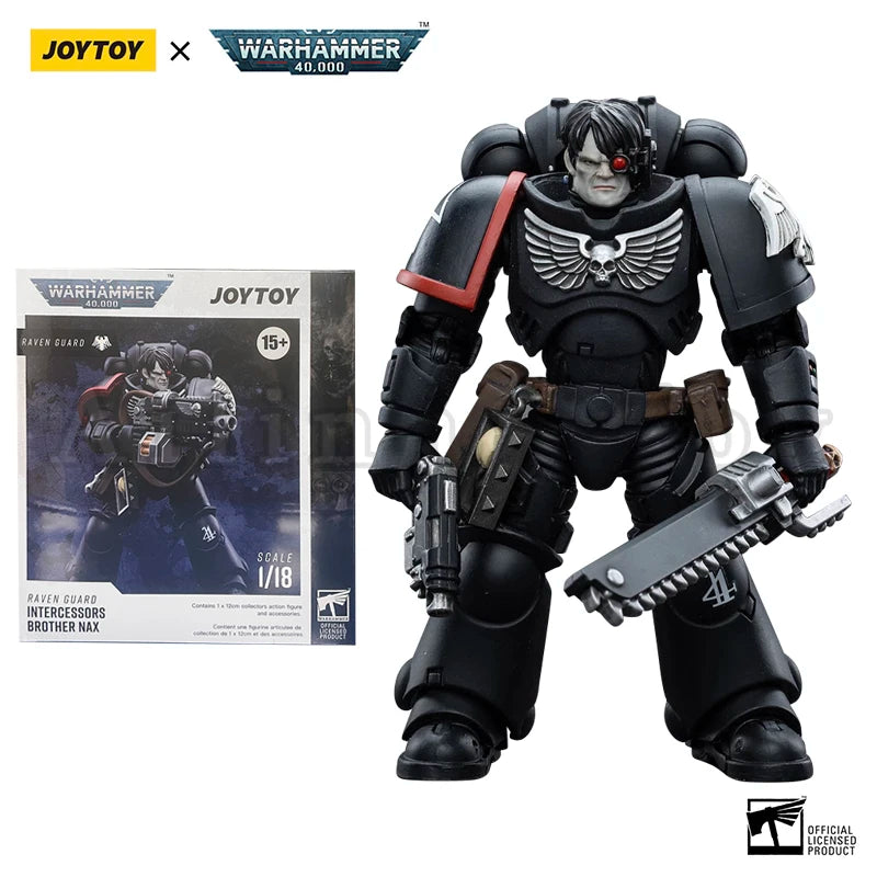 JOYTOY 1/18 Action Figure 40K Raven Guard Intercessors Anime Military Model