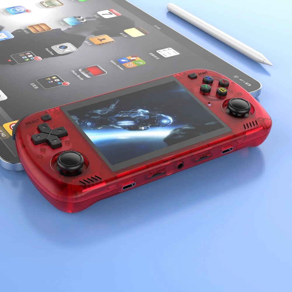 R36H PRO MAX retro portable gaming console features a 4.2-inch IPS display, comes with a built-in 64GB storage card, and include