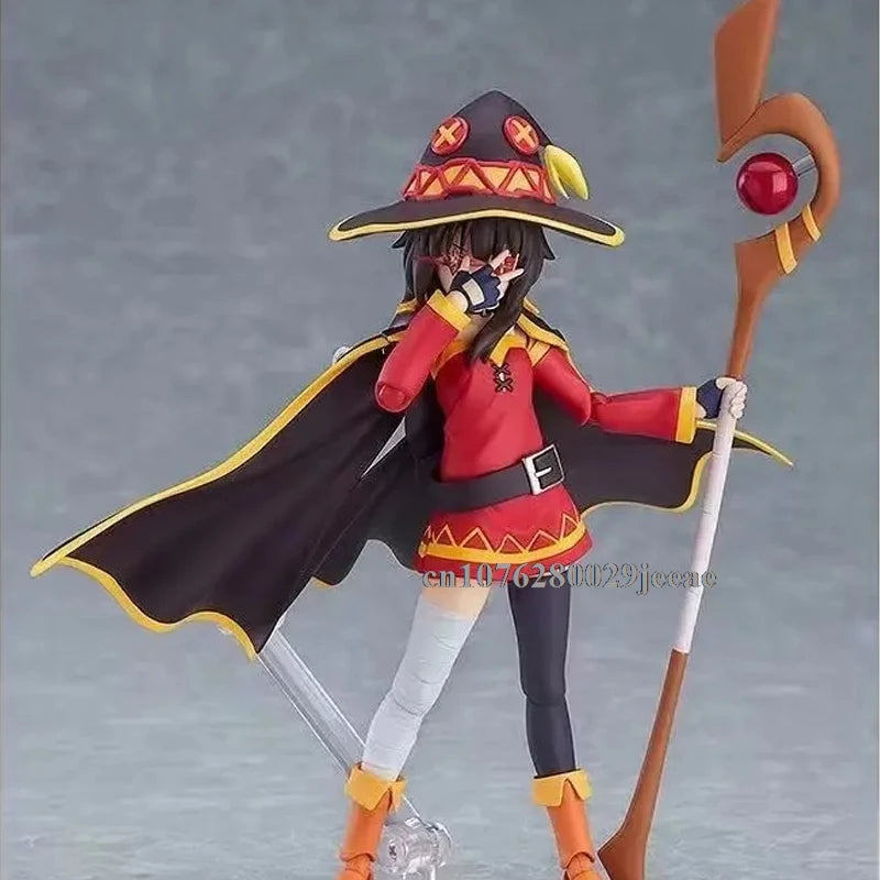 Figma 407 Figur KonoSuba Gottes Segen für diese wunderbare Welt Anime-Figur Megumin-Figuren Niedliche Statue Sammlermodell Spielzeug