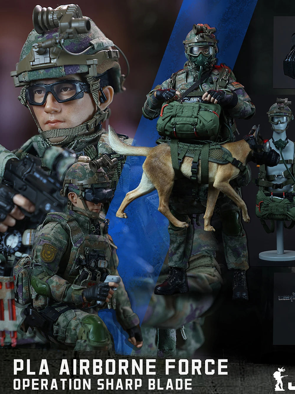ViiKONDO JM-X001 JEU Minitimes 1/6 Scale Action Figure Toy Military Model PLA Airborne Forces 12'' China Army Soldier Collection