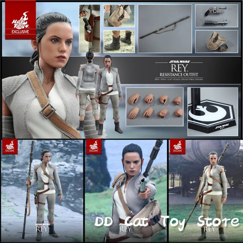 New Genuine HOTTOYS HT MMS377 1/6 Female Soldier Star Wars 7 Rey 2.0 Resistance Army Full Set 12'' Action Figure Model Customize