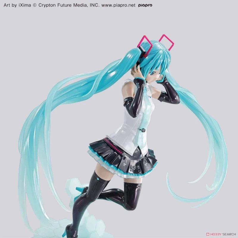 Bandai Original Genuine Vocaloid Hatsune Miku Figure-rise LABO V4X Collections Assembly Model Toys Mecha Girl Action Figures