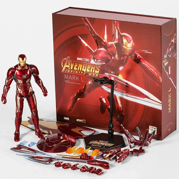 ZD Marvel Avengers Toys Iron Man Nanometre War Armor MK50 MARK50 Action Figure 7 Inch Mark Doll Moves Together Ornament Gifts