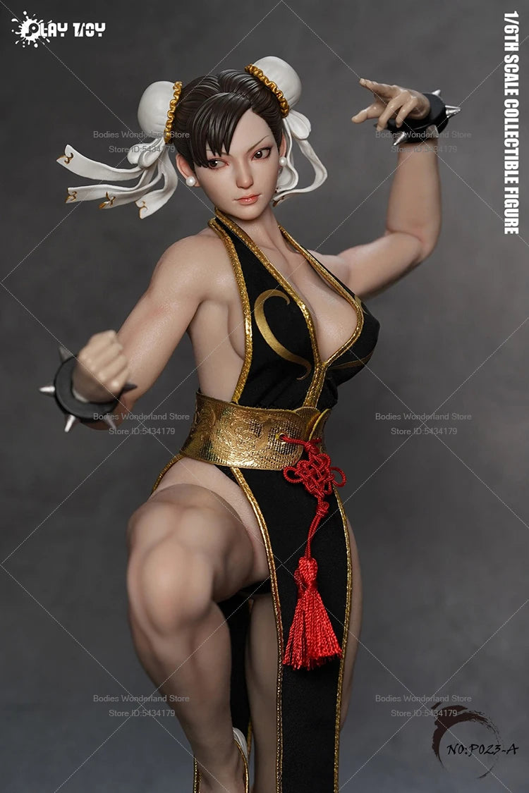 In Stock PLAY TOY P023 1/6 Scale Female Soldier Fighting Chunli 2.0 Classic Games 12Inch Action Figure Doll Collection