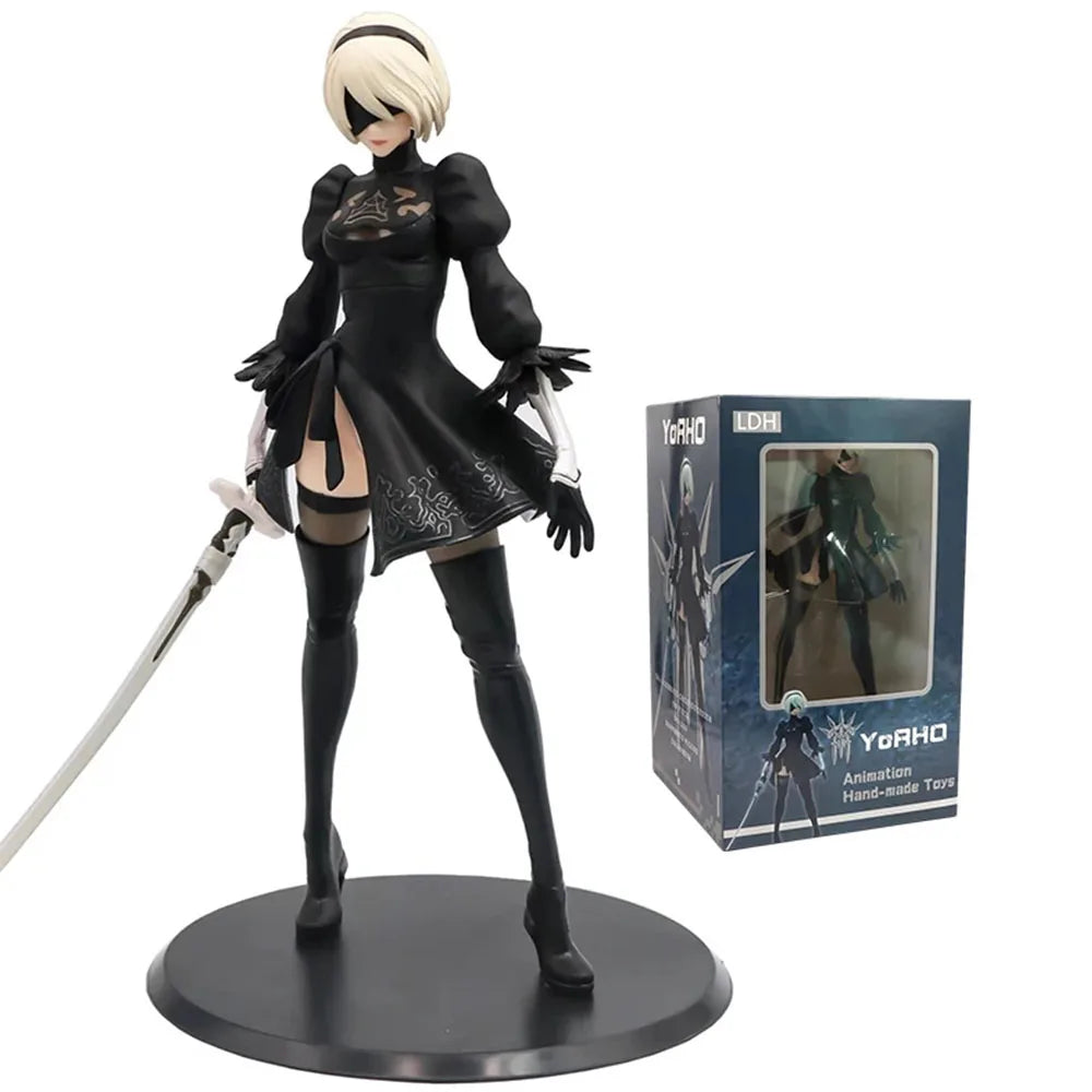 Yorha Figur NieR Automata 2B Nr. 2 Typ B Anime Figuren Deluxe 28 cm PVC Modell Action Figur Sammlung Dekoration Spielzeug Geschenke