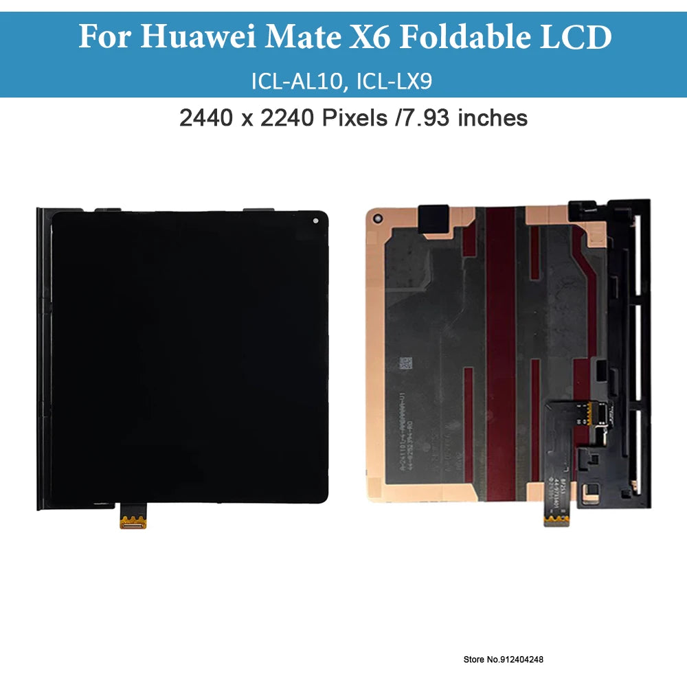 7.93" Original OLED For Huawei Mate X6 Foldable LCD ICL-AL10 ICL-LX9 LCD Display Touch Screen Digital Assembly Replacement Parts