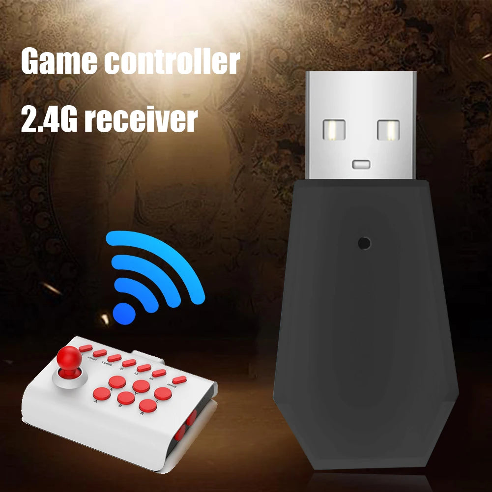2.4G Game Console Receiver Replacement USB Wireless Dongle Receiver Bluetooth-compatible Accessories for TV PC Computer
