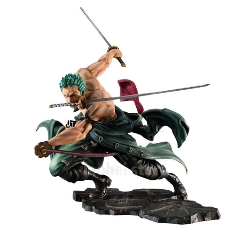 Hot One Piece  Anime Figure GK Roronoa Zoro Three-blade Sa-maximum Manga Anime Statue Action Figure Collection Model Kid Toy
