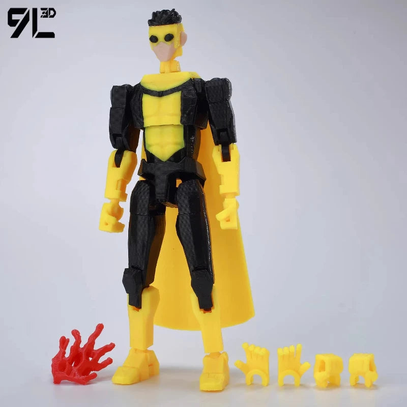 9L 3D Invincible Omni Man Titan Action Figure - Multi-Jointed Articulated Collectible Toy for US Comic Fans Display