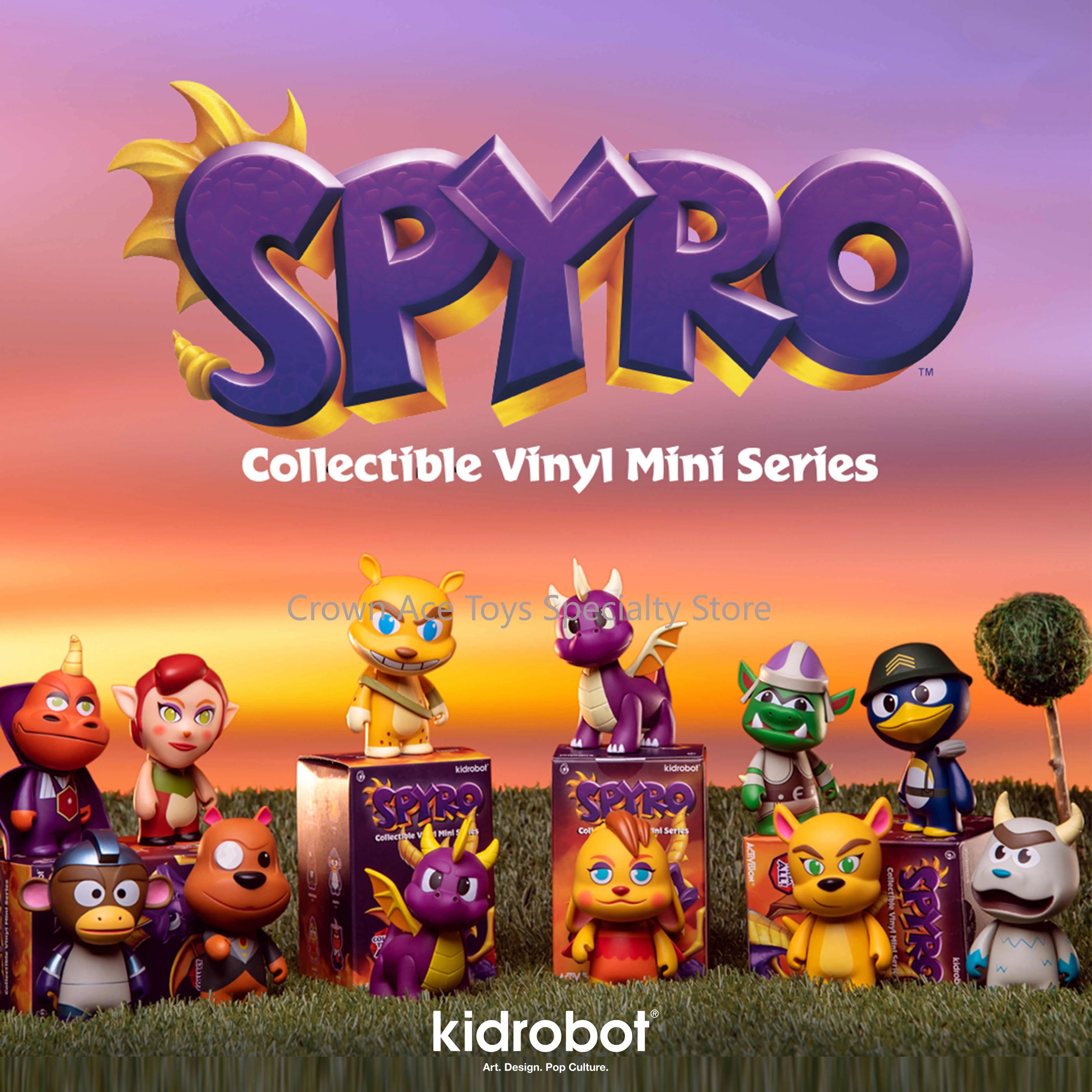 In Stock Kidrobot Spyro The Dragon Agent 9 Moneybags Bianca Ripto Sheila The Kangaroo 3" Cute Blind Boxes Ornaments Trendy Toys