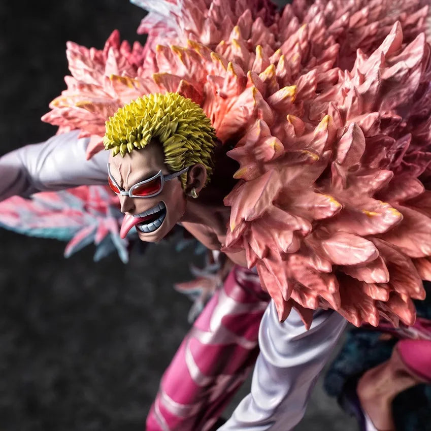 New 31cm ONE PIECE Anime Figure Donquixote Doflamingo Peripheral PVC Model Statue Desktop Decorate Ornaments Birthday Gifts Toys