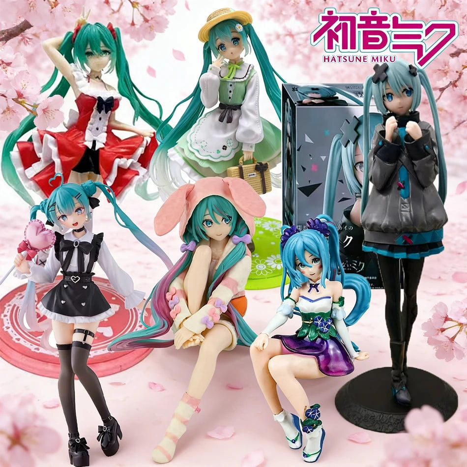 New In Stock Hatsune Miku In A World With Closed Windows Collectible Anime Action Kwaii Miku Figures Model Toys Christmas Gifts