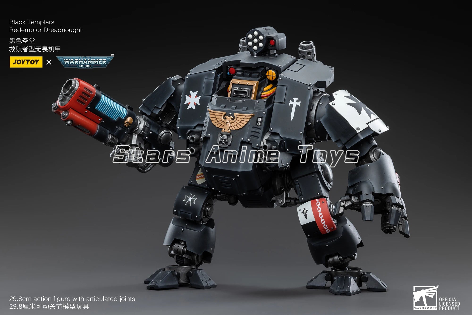 JOYTOY Warhammer 40000 Black Templars Redemptor Dreadnought 1/18 Action Fique Original