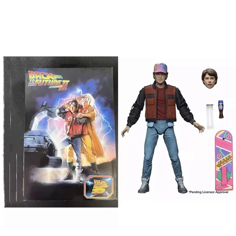 NECA Back to the Future 2 Figure Martin Action Figuras Film 35th Anniversary Figurine Collection Model Ornament Peripherals Gift
