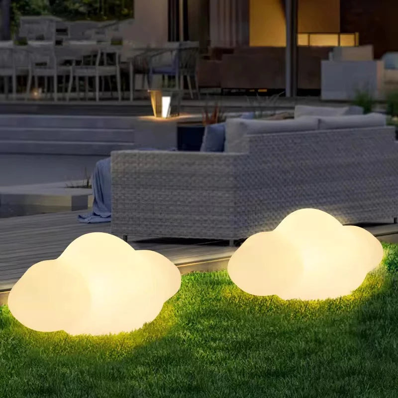 Luminous cloud lights, lawn solar LED outdoor lighting, non solar outdoor garden decoration, outdoor garden lights
