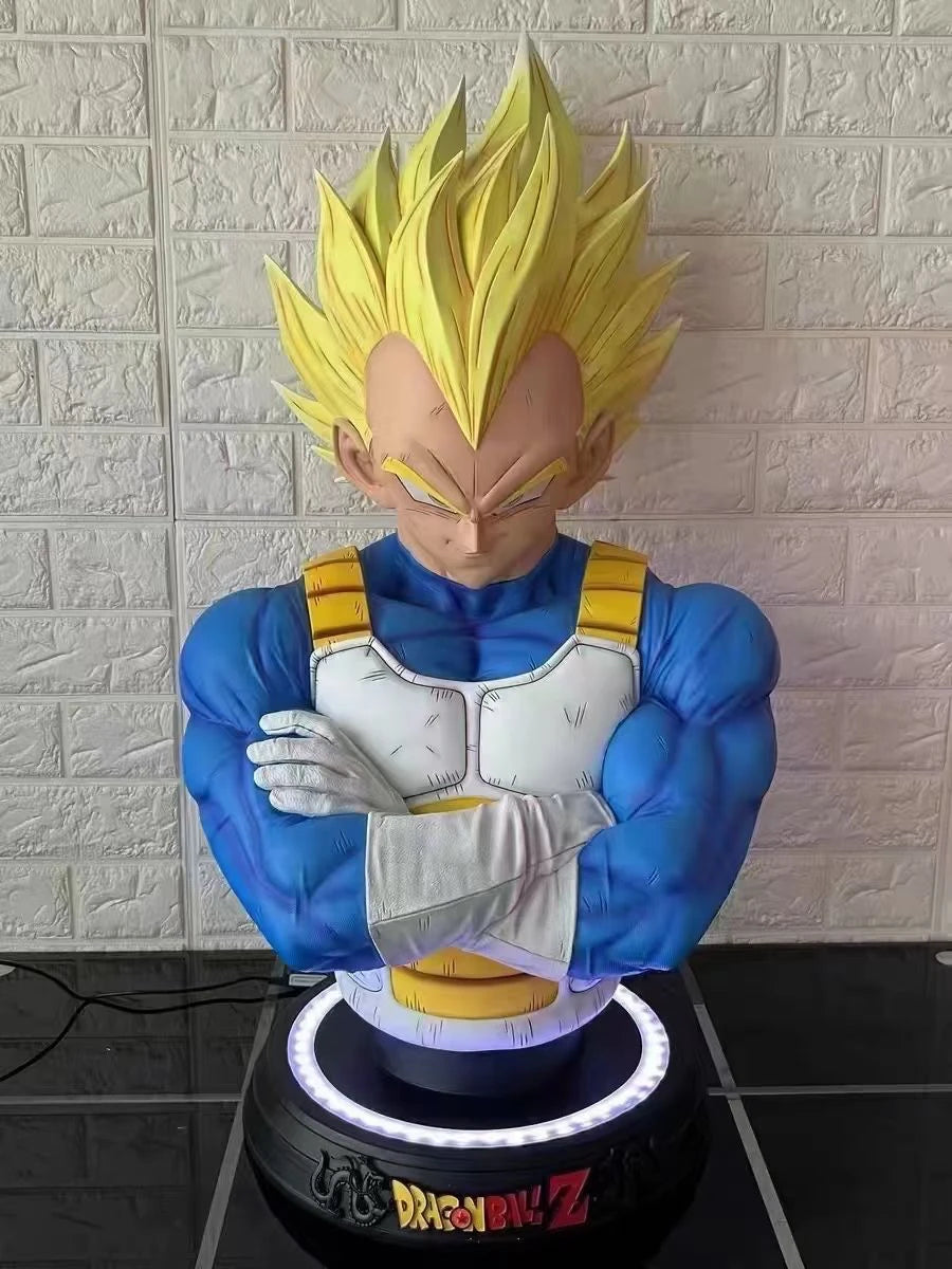 Dragon Ball Anime Model Toy Peripheral VegetaUpper Body Statue Injured in Battle Version Collection, Big Ornaments, Gift, New, 8