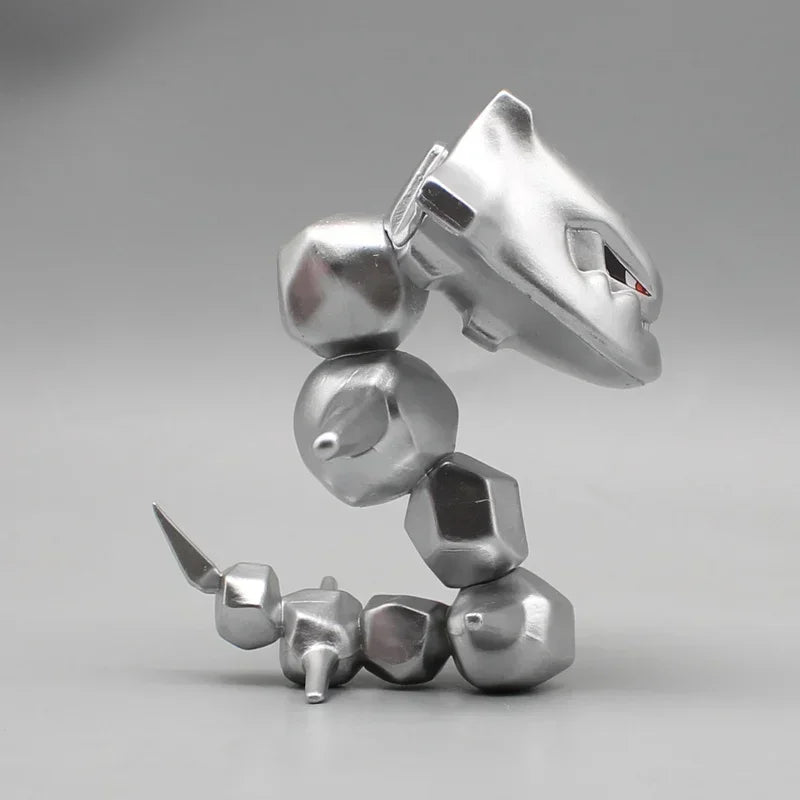 10 cm Pokemon Steelix Actionfigur Anime Figuren Silber Evolution Kawaii Mini Puppe Modell Desktop Dekoration Kinder Sammlung Spielzeug