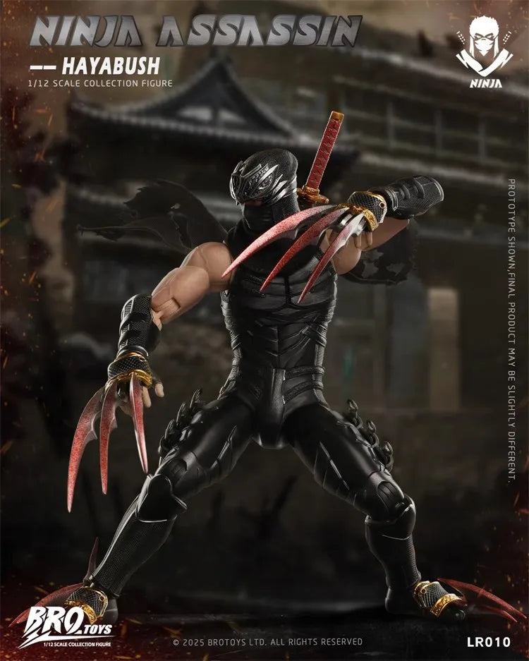 TYCTOYS Genuine BROTOYS 1/12 LR010 Ninja Assassin Falcon - Ninja Gaiden 6-inch Full Set Action Figure Model Toy Holiday Gifts